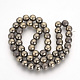 Electroplate Non-magnetic Synthetic Hematite Beads Strands G-Q946-8mm-08-2