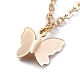 Cavigliere di fascino di farfalla in ottone AJEW-AN00281-01-3