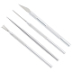 UNICRAFTALE 8Pcs Pottery Clay Sculpting Modeling Tool Sets 13.5-39mm Detail Tools Stainless Steel Pottery Sculpture Feather Wire Texture Tool Steel Craft Knife Kit for Sculpture Pottery TOOL-UN0001-19-1