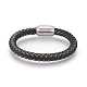 Braided Leather Cord Bracelets BJEW-F349-15P-02-2