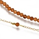 Faceted Natural Garnet Tiered Necklaces NJEW-F212-06D-2