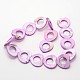 Dyed Mixed Shape Ring Natural Freshwater Shell Beads Strands SHEL-E355-17-2