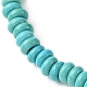 Bracelets extensibles en perles rondes plates turquoise synthétiques pour femmes BJEW-JB09717-07-3