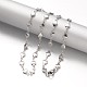 Heart 304 Stainless Steel Link Chain Necklaces NJEW-F195-17-P-2