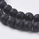 Synthétiques pierre noire brins de perles X-G-G508-7-3
