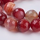Faceted Round Dyed Natural Striped Agate/Banded Agate Beads Strands G-G581-14mm-M-3