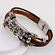 Dragon head cordon en cuir bracelets multi-brins BJEW-P0001-12-2