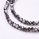 Electroplate Glass Faceted Rondelle Beads Strands EGLA-D020-4x3mm-04-3