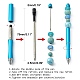 Bolígrafos de plástico con cuentas AJEW-L082-B09-2