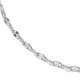 304 Stainless Steel Dapped Chain Necklace for Men Women STAS-B039-07P-2