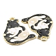 Pendentifs d'émail en alliage&nbsp;ENAM-D051-06G-3