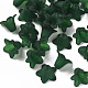 Verde acqua trasparente opaca perline fiore acrilico X-PLF018-09-1