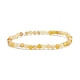 Bracelet extensible perlé rond opale jaune naturel BJEW-JB07901-1