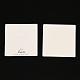 白いリングカード  指輪用  ホワイト  6x6x0.05cm CDIS-O001-03-2