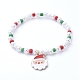 Christmas Theme Stretch Charm Bracelets BJEW-JB05239-M-2