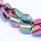 Electroplate Glass Beads Strands EGLA-G018-L-FP01-3