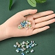 50 pièces 5 couleurs brins de perles de verre galvanoplastie transparentes EGLA-YW0001-36-8