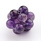 Natural Amethyst Woven Beads G-JF-6mm-04-1