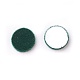 フロッキーアクリルカボション  フラットラウンド  濃い緑  9.5~10x2mm OACR-I001-K04-2
