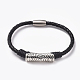 Unisex Leather Cord Bracelets BJEW-JB04775-1