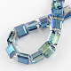 Faceted Electroplate Transparent  Glass Beads Strands EGLA-S087-M-2