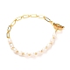 Bracciali con perline di perle naturali per il regalo delle donne della ragazza X-BJEW-JB06821-1