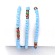 Bracelets enveloppants extensibles à trois boucles BJEW-JB05018-02-2
