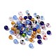 Perles en verre d'argent feuille manuelles FOIL-MSMC003-04-1