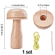 GORGECRAFT Wooden Darning Mushroom Embroidery Kit Portable Needle Storage Mushroom Needle Thread Set for DIY Sewing Tool Home Travel Handicraft Darning Clothes Sock Holes Repairs Knitting Accessories TOOL-WH0051-05-2