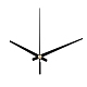 アルミ製ロングシャフトクロックポインター  交換用時計の針  ブラック  65~88mm  3個/セット CLOC-PW0001-12C-1