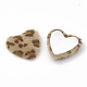 Faux Mink Fur Covered Cabochons WOVE-N006-12C-2