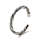 304 bracelet manchette ouverte en corde torsadée en acier inoxydable pour femme BJEW-P283-16M-4