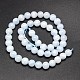 Natural Blue Calcite Round Bead Strands G-N0081-8mm-15-3