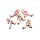 Rose Gold Plated Alloy Letter Pendants PALLOY-P097-05-A-2