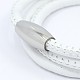 Unisex Triple Loop Wrap Leather Cord Bracelets BJEW-F119-04A-2