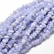 Dentelle bleue naturelle perles de puce agate brins G-E271-73-1