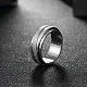 Fashionable 316L Titanium Steel Wide Band Rings for Men RJEW-BB07150-7-4