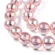 Chapelets de perles en verre transparent électrolytique GLAA-T032-T10mm-AB10-3
