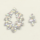 Accessoires ornement de perles de paillette feuilles de plastique X-PVC-Q033-D13-2