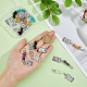 DICOSMETIC 5Sets Alloy Tarot Pendants Stone Chips Pendants with Lobster Claw Clasps Rectangle with Tarot Pattern Pendants Quartz Chip Pendants for DIY Bracelet Jewelry Making HJEW-AB00381-3