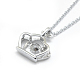 925 подвесные стерлингового серебра ожерелья NJEW-F246-01P-3
