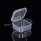 Benecreat18パックの正方形の透明なプラスチックビーズの貯蔵容器の箱のケースは丸薬のための跳ね上げ式のふたが付いています  ハーブ  小さなビーズ  ジュエリーパーツ（3.7x3.7x1.8cm） CON-BC0004-54-2