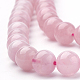 Natürlichen Rosenquarz Perlen Stränge X-G-T064-23-6mm-3