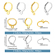 SUPERFINDINGS 200Pcs 2 Styles French Earring Hooks Iron Leverback Earring Findings 2 Colors French Hook Ear Wire with Open Loop for Jewelry Making EJEW-FH0001-07-2