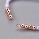 Fabbricazione di braccialetti di perline intrecciati con corde di nylon BJEW-F360-FRG19-2