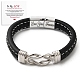 Mot amour vous pour toujours en acier inoxydable bracelet à maillons de noeud imbriqué JB752A-1