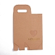 Прямоугольные бумажные пакеты с ручкой и прозрачным окном в форме сердца CON-D006-01A-01-3