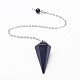 Synthetic Blue Goldstone Hexagonal Pointed Dowsing Pendulums G-D847-01-2