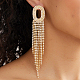 Real 18K Gold Plated Brass Dangle Stud Earrings WY4704-4-3
