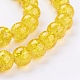 1Strand Gold Transparent Crackle Glass Round Beads Strands X-CCG-Q001-10mm-10-3